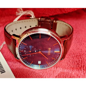 HUGO BOSS GRAND CORPORAL BLUE DIAL MENS WATCH 10' BAND WATER RESISTANT ERI7170